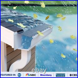 LeafTek Gutter Guards for Leaves 5 x 32' Black 5 Inch 32 Feet