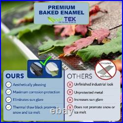 LeafTek Gutter Guards for Leaves 5 x 32' Black 5 Inch 32 Feet