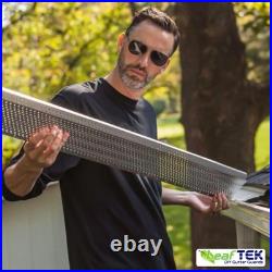 LeafTek Gutter Guards for Leaves 5 x 32' Black 5 Inch 32 Feet