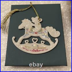 Lenox 1996 Baby's First Christmas Rocking Horse Porcelain Hanging Ornament