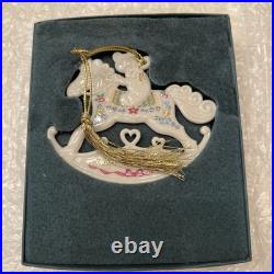 Lenox 1996 Baby's First Christmas Rocking Horse Porcelain Hanging Ornament