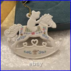 Lenox 1996 Baby's First Christmas Rocking Horse Porcelain Hanging Ornament