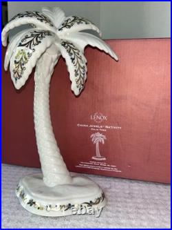 Lenox China Jewels Nativity Palm Tree Figurine with Box Gold Accents Holiday Lenox China Jewels Nativity Palm Tree Figurine with Box Gold Accents Holiday