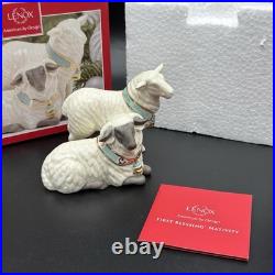 Lenox First Blessing Nativity Sheep Figurine Set with Box & Inserts Mint