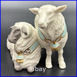 Lenox First Blessing Nativity Sheep Figurine Set with Box & Inserts Mint
