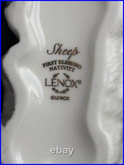 Lenox First Blessing Nativity Sheep Figurine Set with Box & Inserts Mint