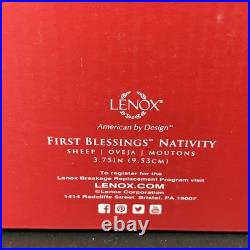 Lenox First Blessing Nativity Sheep Figurine Set with Box & Inserts Mint