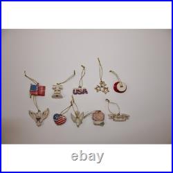 Lenox Fourth of July Independence Day Mini Set of 10 Porcelain Ornaments