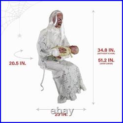 Life-Size 2.9-Ft Animatronic Gravely Granny by Tekky Halloween Decoration wit Life-Size 2.9-Ft Animatronic Gravely Granny by Tekky Halloween Decoration wit