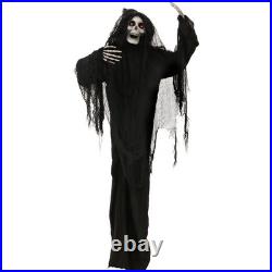 Life-Size Animatronic Scary Talking Grim Reaper with Touch Activated Lights a