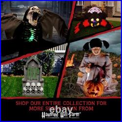 Life-Size Animatronic Scary Talking Grim Reaper with Touch Activated Lights a