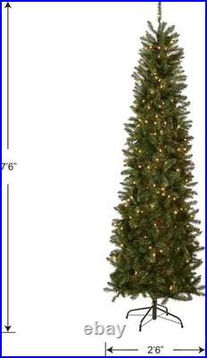 Lifelike 7.5 ft Pre-Lit Kingswood Fir Tree with 1,075 Tips & Metal Stand