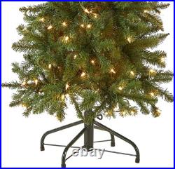 Lifelike Slim 4.5 ft Pre-Lit Kingswood Fir Christmas Tree 150 Clear Lights