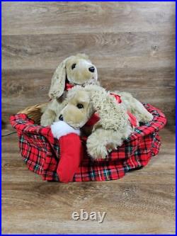 Lifesize Animated Christmas Puppies Bed Cocker Spaniel Holiday Animals Dogs Lifesize Animated Christmas Puppies Bed Cocker Spaniel Holiday Animals Dogs