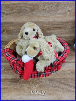 Lifesize Animated Christmas Puppies Bed Cocker Spaniel Holiday Animals Dogs Lifesize Animated Christmas Puppies Bed Cocker Spaniel Holiday Animals Dogs