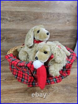Lifesize Animated Christmas Puppies Bed Cocker Spaniel Holiday Animals Dogs Lifesize Animated Christmas Puppies Bed Cocker Spaniel Holiday Animals Dogs
