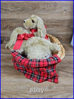 Lifesize Animated Christmas Puppies Bed Cocker Spaniel Holiday Animals Dogs Lifesize Animated Christmas Puppies Bed Cocker Spaniel Holiday Animals Dogs