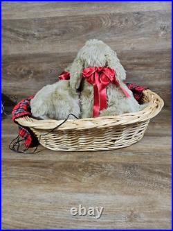Lifesize Animated Christmas Puppies Bed Cocker Spaniel Holiday Animals Dogs Lifesize Animated Christmas Puppies Bed Cocker Spaniel Holiday Animals Dogs