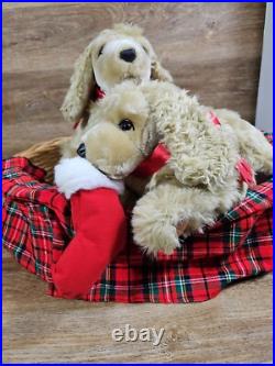 Lifesize Animated Christmas Puppies Bed Cocker Spaniel Holiday Animals Dogs Lifesize Animated Christmas Puppies Bed Cocker Spaniel Holiday Animals Dogs