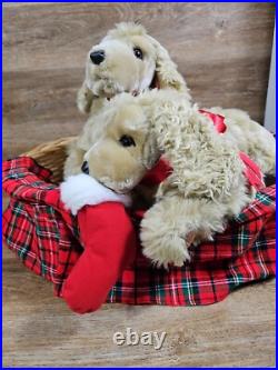 Lifesize Animated Christmas Puppies Bed Cocker Spaniel Holiday Animals Dogs Lifesize Animated Christmas Puppies Bed Cocker Spaniel Holiday Animals Dogs