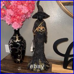 Light Up Tree Witch With No Face Holding A Jack O Viral Lantern Halloween Decor