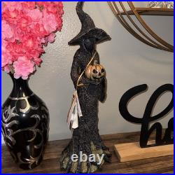 Light Up Tree Witch With No Face Holding A Jack O Viral Lantern Halloween Decor