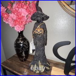Light Up Tree Witch With No Face Holding A Jack O Viral Lantern Halloween Decor