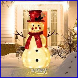 Lighted Christmas Snowman Decorations Yard 2.3FT Snowman Indoor Outdoor