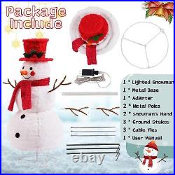 Lighted Christmas Snowman Decorations Yard 2.3FT Snowman Indoor Outdoor