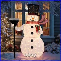 Lighted Christmas Snowman Outdoor Decorations White