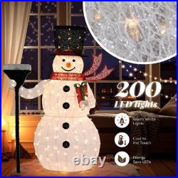 Lighted Christmas Snowman Outdoor Decorations White