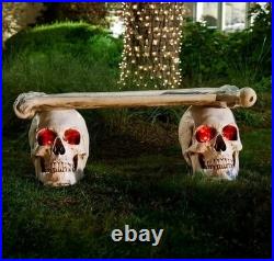 Lighted LED Skull & Bones Bench 4.6' At Home Store Exclusive Item NOW SOLD OUT