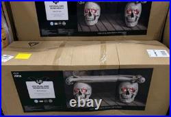 Lighted LED Skull & Bones Bench 4.6' At Home Store Exclusive Item NOW SOLD OUT