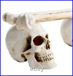 Lighted LED Skull & Bones Bench 4.6' At Home Store Exclusive Item NOW SOLD OUT
