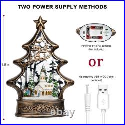 Lighted Musical Snow Globe Lantern with Nativity Scene & Glitter Christmas Dec