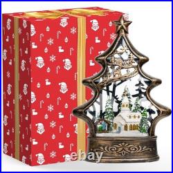Lighted Musical Snow Globe Lantern with Nativity Scene & Glitter Christmas Dec