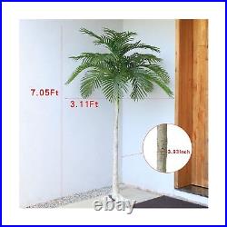 Lighted Palm Tree 7FT 240 LED Lighting Artificial Palm Tree with Coconuts, Ou