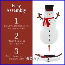 Lighted Pop-Up Snowman Outdoor Christmas Decoration with LED Lights