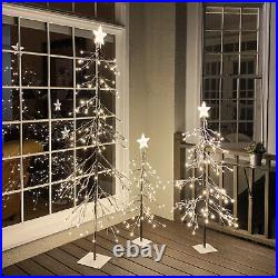 Lighted Snow Tree Artificial Tree for Decoration Inside and Outside Home Patio