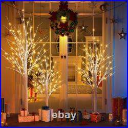 Lighted Tree 4FT, 5FT and 6FT, Pack of 3, Fairy Light Tree Lamp Artificial Tr