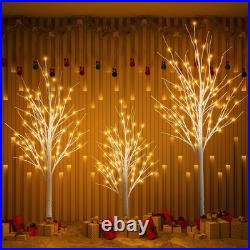 Lighted Tree 4FT, 5FT and 6FT, Pack of 3, Fairy Light Tree Lamp Artificial Tr