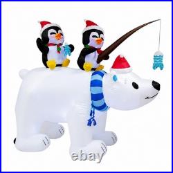 Lighted Yard Decor with Penguins Festive for Lawns