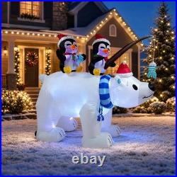 Lighted Yard Decor with Penguins Festive for Lawns