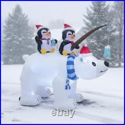 Lighted Yard Decor with Penguins Festive for Lawns
