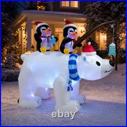 Lighted Yard Decor with Penguins Festive for Lawns