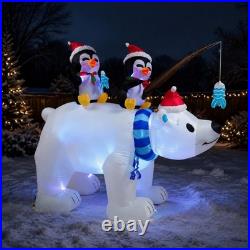 Lighted Yard Decor with Penguins Festive for Lawns