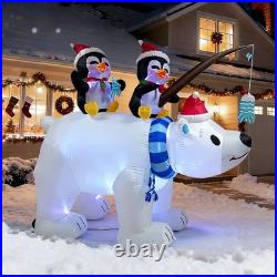 Lighted Yard Decor with Penguins Festive for Lawns