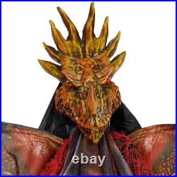 Lighted and Animated Standing Dragon Man with Sound Halloween Figure-5.7 5 Ft