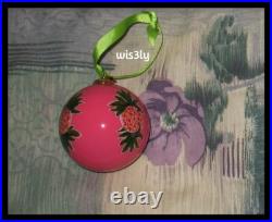 Lilly Pulitzer 2012 Glass Ornament Orchid Pink Spike the Punch Pineapples with Box