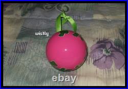 Lilly Pulitzer 2013 Glass Ornament Hotty Pink Loopy Green Elephants with Box RARE